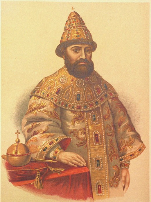 Portrait of the Tsar Michail I Fyodorovich of Russia (1596-1645) a P.F. Borel