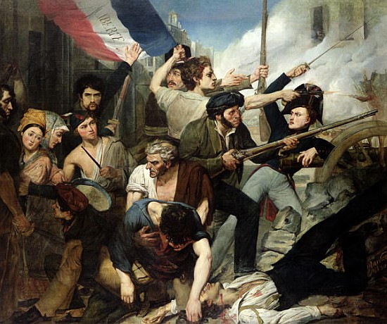 Scene of the 1830 Revolution a Philibert Rouviere