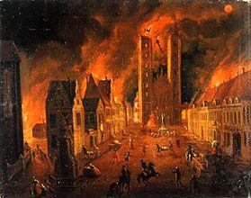 Fire of the cathedral to Breslau