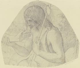 Johannes der Täufer als Halbfigur mit dem Unterarm Christi