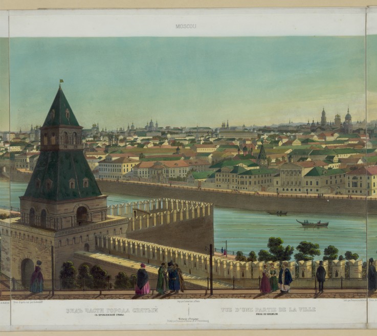 View of Zamoskvorechye from the Kremlin Wall (from a panoramic view of Moscow in 10 parts) a Philippe Benoist