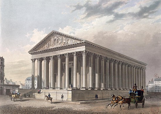 Exterior view of the Madeleine, Paris a Philippe Benoist