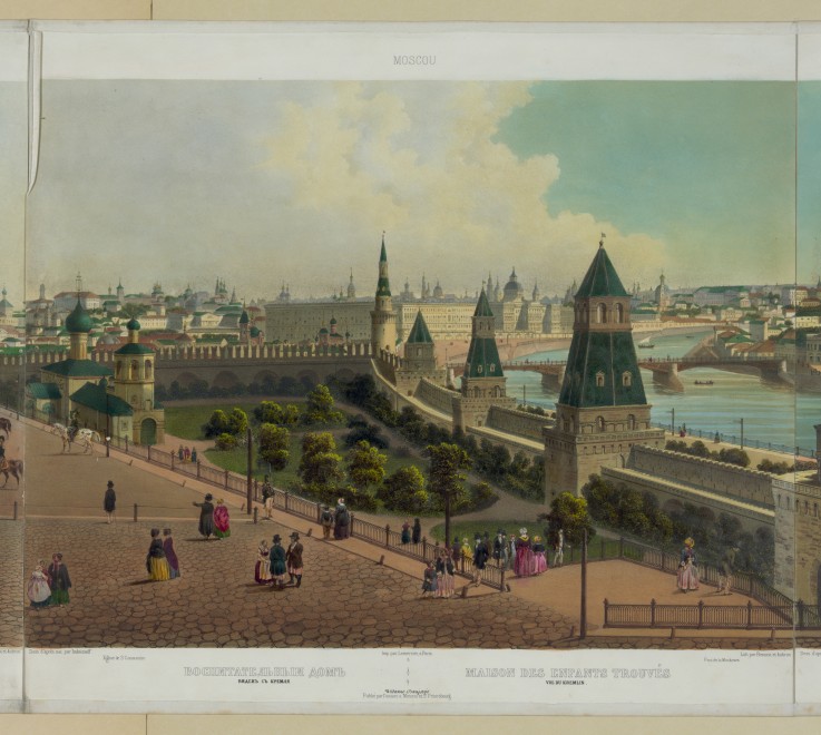 The Moscow Orphanage (from a panoramic view of Moscow in 10 parts) a Philippe Benoist