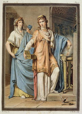 Berenice, costume for 'Berenice' by Jean Racine, from Volume II of 'Research on the Costumes and The a Philippe Chery