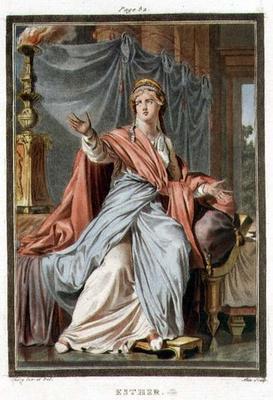 Esther, costume for 'Esther' by Jean Racine, from Volume I of 'Research on the Costumes and Theatre a Philippe Chery