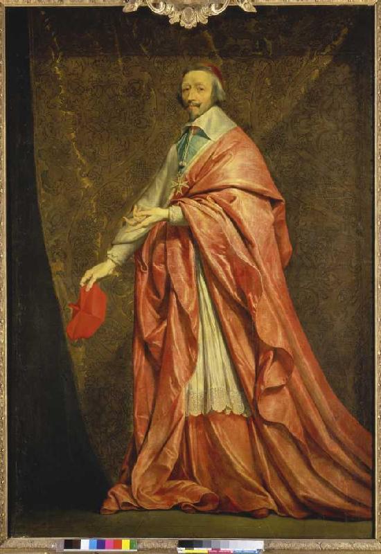 Portrait of the cardinal Richelieu. a Philippe de Champaigne