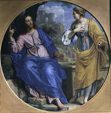 Christ and the Woman of Samaria at the Well a Philippe de Champaigne