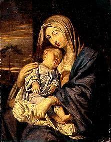 Madonna with child.