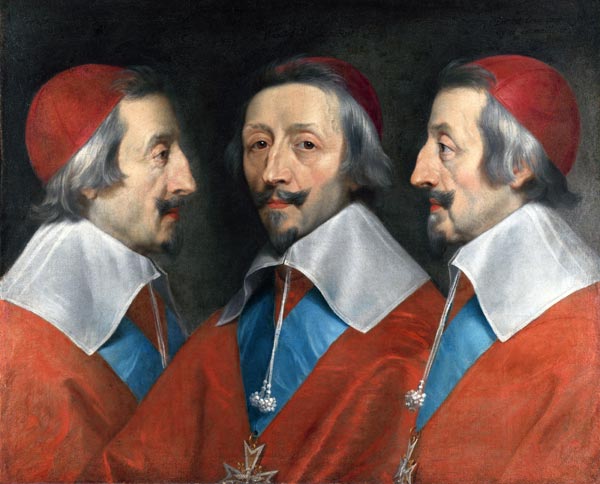 Triple Portrait of the Head of Richelieu a Philippe de Champaigne