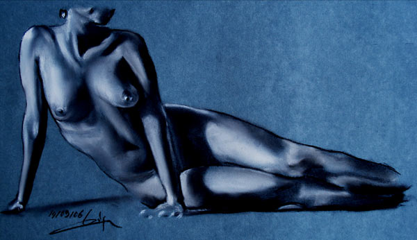 Femme nue au Sol 140906 a Philippe Flohic