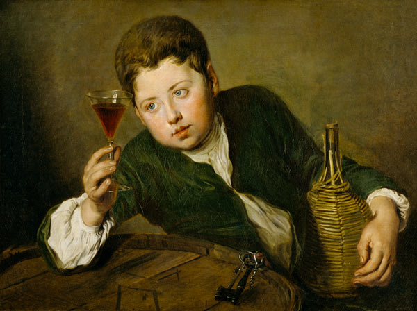 The young Wine Taster a Philippe Mercier