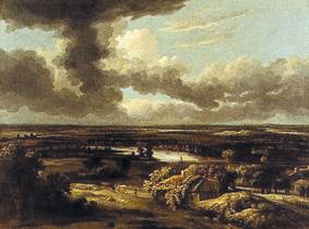 Dutch landscape with look of the dunes to the level a Philips Koninck