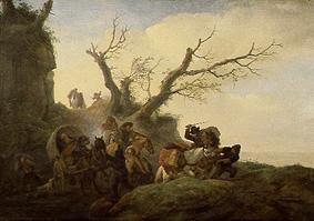 Robbery on travellers a Philips Wouverman