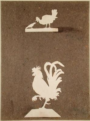 Farmyard birds (collage on paper) a Phillip Otto Runge