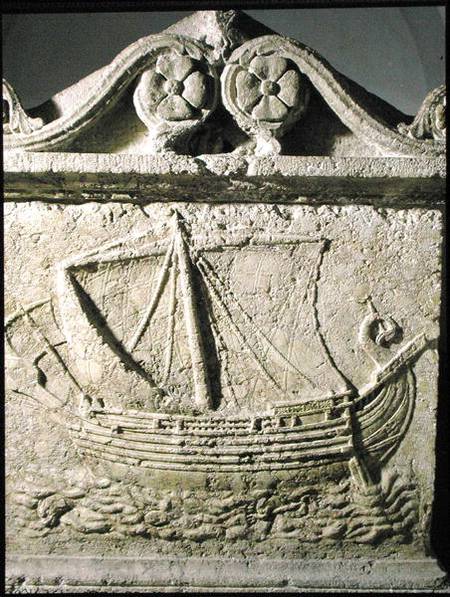 Detail of the Ship Sarcophagus, from Sidon a Phoenician