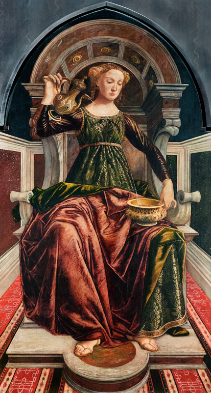 Temperance, from a series of panels depicting the Virtues designed for the Council Chamber of the Me a Piero del Pollaiuolo