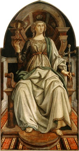 Faith, from a series of panels depicting the Virtues designed for the Council Chamber of the Merchan a Piero del Pollaiuolo