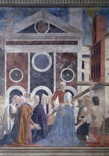 The Legend of the True Cross, detail of the verification a Piero della Francesca