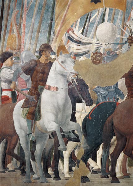 The Legend of the True Cross, detail of the Victory of Constantine at the Battle of the Milvian Brid a Piero della Francesca