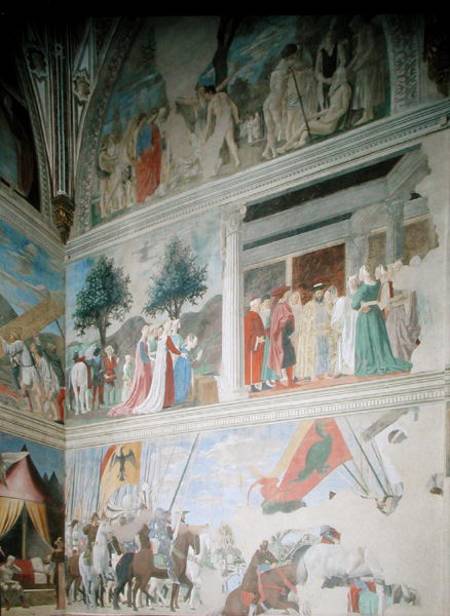 The Queen of Sheba Worshipping the Wood of the True Cross, The Reception of the Queen of Sheba by Ki a Piero della Francesca