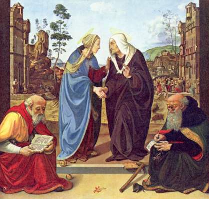 Visitation with two saints a Piero di Cosimo