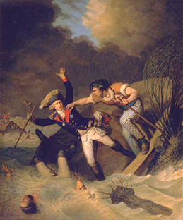Der Tod des Herzogs Leopold von Braunschweig im Hochwasser 1785 a Pierre Alexandre Wille
