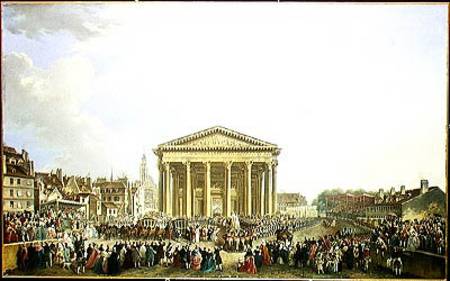 Ceremony of Laying the First Stone of the New Church of St. Genevieve in 1763 a Pierre Antoine Demachy