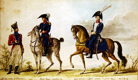 Swiss officer of the 4th regiment, horseman of the Royal Emigre Cavalry and mounted National Guard a Pierre Antoine Lesueur
