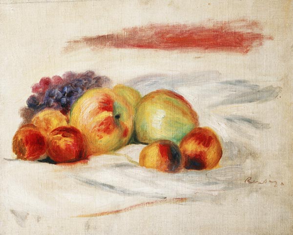 Äpfel, Pfirsiche und Weintrauben a Pierre-Auguste Renoir