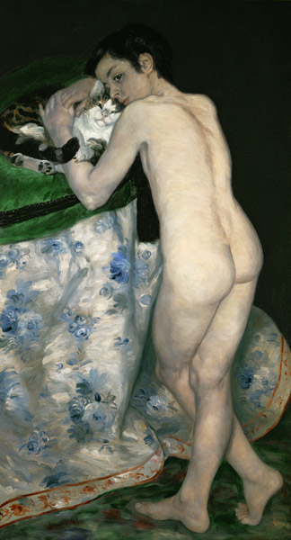 A Boy with a Cat a Pierre-Auguste Renoir
