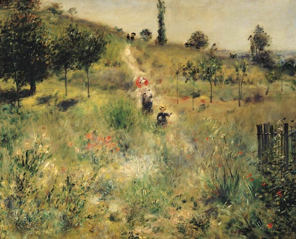 Sentiero in salita nell'erba alta a Pierre-Auguste Renoir