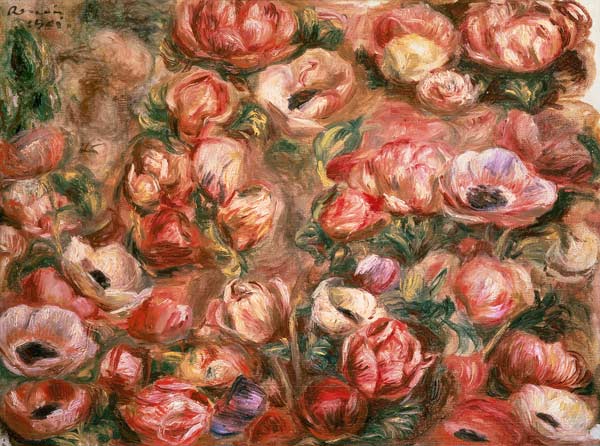 Bed of anemones a Pierre-Auguste Renoir