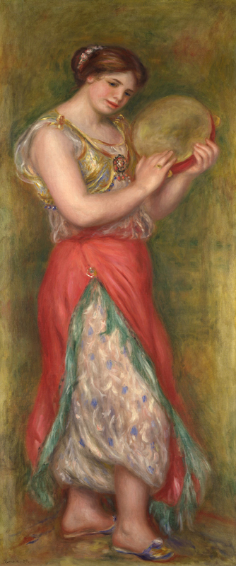 Dancing Girl with Tambourine a Pierre-Auguste Renoir