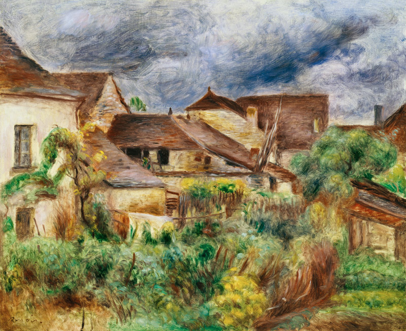 The small village Essoyes. a Pierre-Auguste Renoir