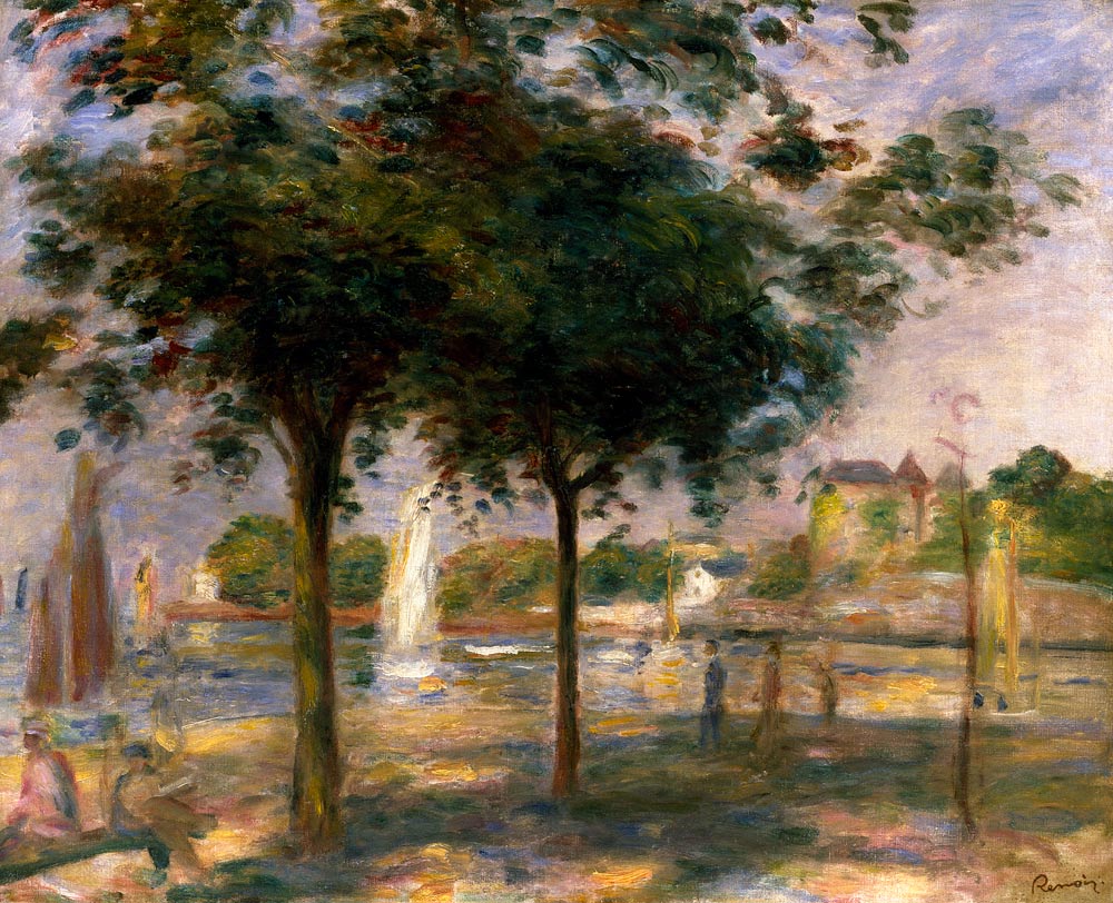 Der Strand in Pornic, Das weiße Segel a Pierre-Auguste Renoir