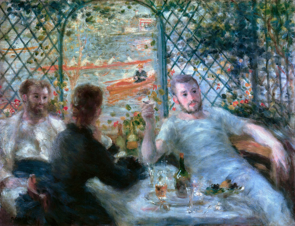 Die Mahlzeit im Restaurant Fournaise (Das Mittagessen der Ruderer) a Pierre-Auguste Renoir
