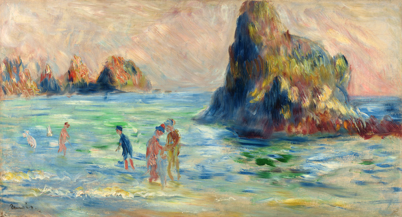 Moulin Huet Bay, Guernsey a Pierre-Auguste Renoir