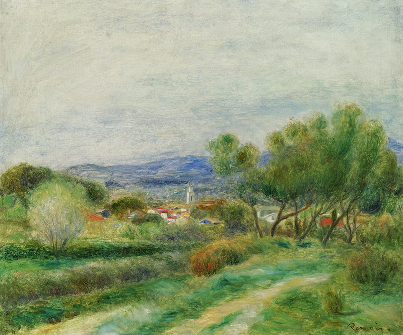 Green landscape (La Seyne) a Pierre-Auguste Renoir