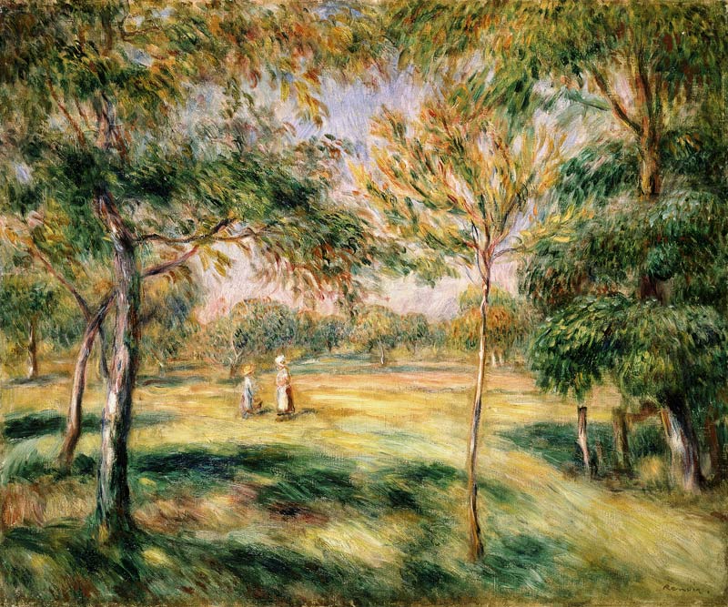 In the tree garden a Pierre-Auguste Renoir