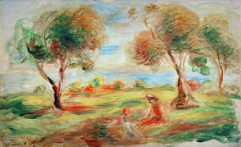 A.Renoir, Landschaft bei Cagnes-sur-Mer a Pierre-Auguste Renoir