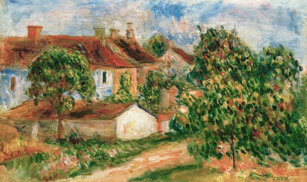 A.Renoir, Maisons de village a Pierre-Auguste Renoir