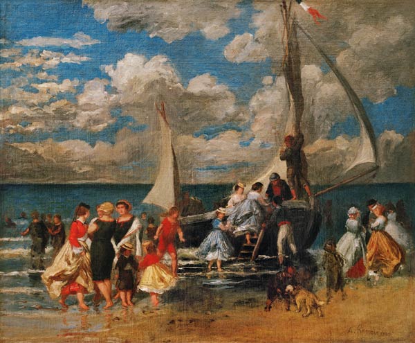 Renoir / Meeting around a boat / 1862 a Pierre-Auguste Renoir
