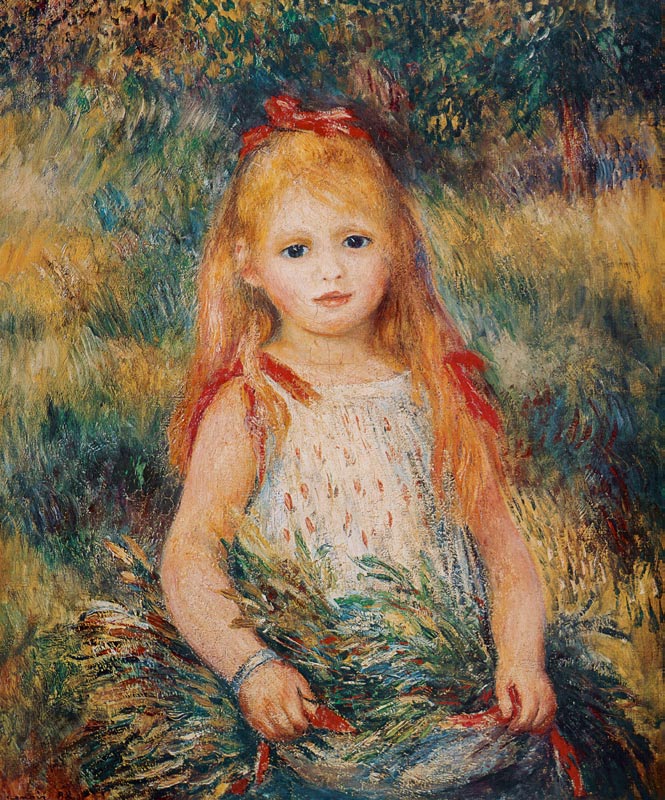 La ragazza porta i fiori a Pierre-Auguste Renoir