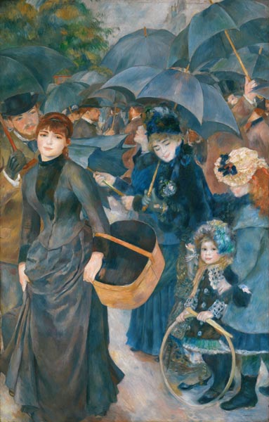 Gli ombrelli a Pierre-Auguste Renoir