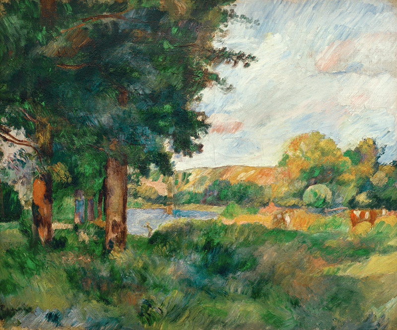 Renoir / Ile de France landscape /c.1885 a Pierre-Auguste Renoir