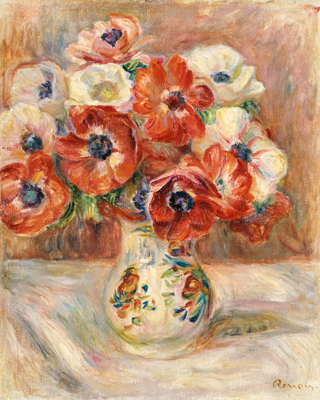 Still Life with Anemones a Pierre-Auguste Renoir