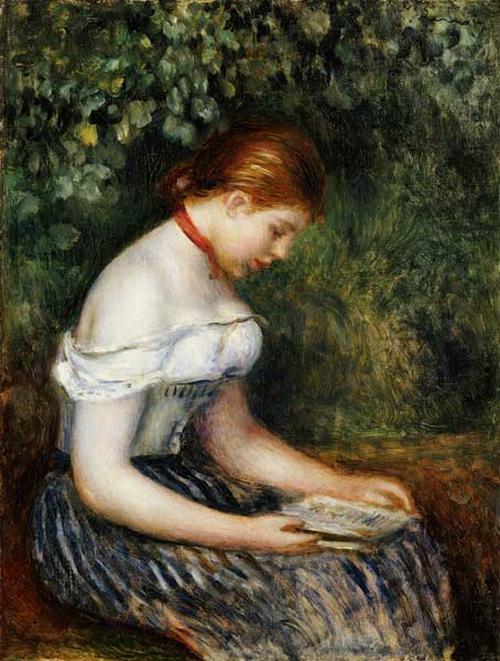 The Reader (A Young Girl Seated) a Pierre-Auguste Renoir