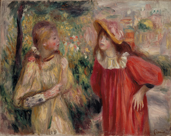 Unterhaltung zwischen Mädchen a Pierre-Auguste Renoir