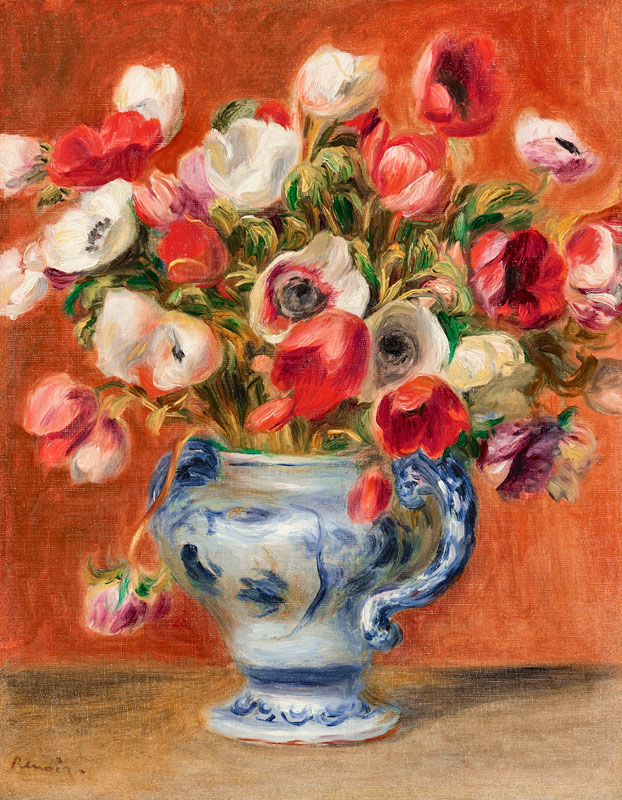 Vase D''Anemones a Pierre-Auguste Renoir