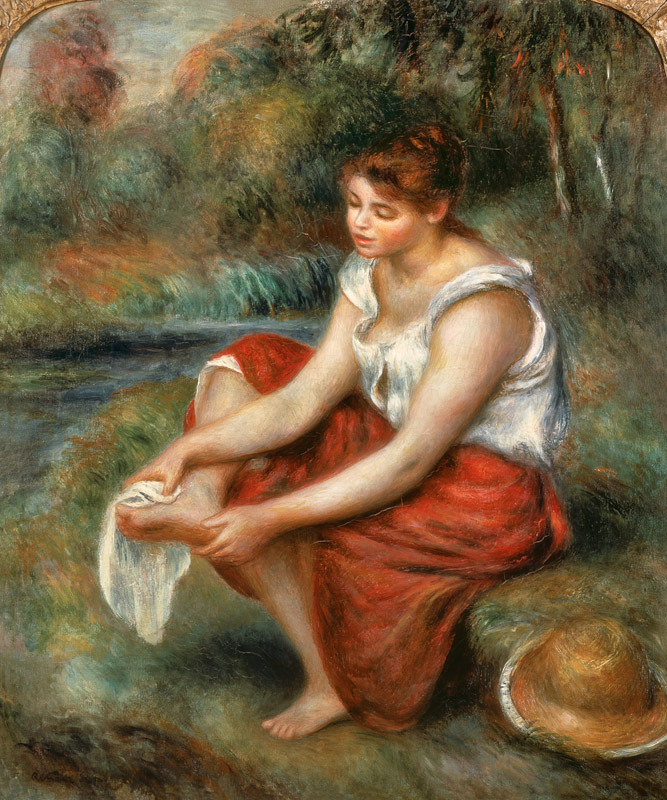 Woman Washing her Feet a Pierre-Auguste Renoir